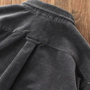 Chemise Velour Homme Gris
